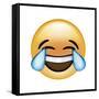 Emoji Cry Laugh-Ali Lynne-Framed Stretched Canvas