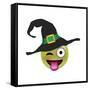 Emoji One Eye Witch-Ali Lynne-Framed Stretched Canvas