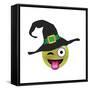 Emoji One Eye Witch-Ali Lynne-Framed Stretched Canvas