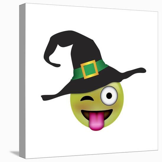 Emoji One Eye Witch-Ali Lynne-Stretched Canvas