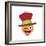 Emoji One Eye Xmas Hat-Ali Lynne-Framed Giclee Print