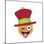 Emoji One Eye Xmas Hat-Ali Lynne-Mounted Giclee Print