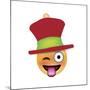 Emoji One Eye Xmas Hat-Ali Lynne-Mounted Giclee Print