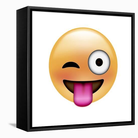 Emoji One Eye-Ali Lynne-Framed Stretched Canvas