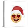 Emoji Smile Heart Xmas Hat-Ali Lynne-Stretched Canvas