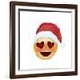 Emoji Smile Heart Xmas Hat-Ali Lynne-Framed Giclee Print