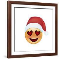Emoji Smile Heart Xmas Hat-Ali Lynne-Framed Giclee Print