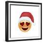 Emoji Smile Heart Xmas Hat-Ali Lynne-Framed Giclee Print