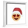 Emoji Smile Heart Xmas Hat-Ali Lynne-Framed Giclee Print