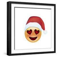 Emoji Smile Heart Xmas Hat-Ali Lynne-Framed Giclee Print