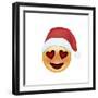 Emoji Smile Heart Xmas Hat-Ali Lynne-Framed Giclee Print