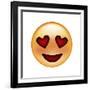 Emoji Smile Heart-Ali Lynne-Framed Giclee Print
