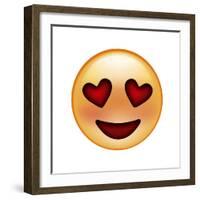 Emoji Smile Heart-Ali Lynne-Framed Giclee Print