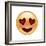 Emoji Smile Heart-Ali Lynne-Framed Giclee Print