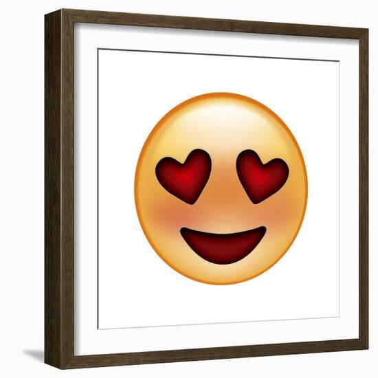 Emoji Smile Heart-Ali Lynne-Framed Giclee Print