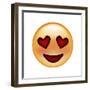 Emoji Smile Heart-Ali Lynne-Framed Giclee Print