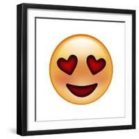 Emoji Smile Heart-Ali Lynne-Framed Giclee Print