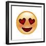 Emoji Smile Heart-Ali Lynne-Framed Giclee Print