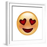 Emoji Smile Heart-Ali Lynne-Framed Giclee Print