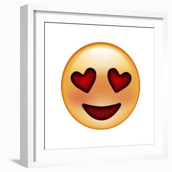 Emoji Smile Heart-Ali Lynne-Framed Giclee Print