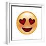 Emoji Smile Heart-Ali Lynne-Framed Giclee Print