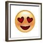 Emoji Smile Heart-Ali Lynne-Framed Giclee Print