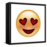 Emoji Smile Heart-Ali Lynne-Framed Stretched Canvas