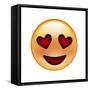 Emoji Smile Heart-Ali Lynne-Framed Stretched Canvas