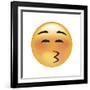 Emoji Squint Kiss-Ali Lynne-Framed Giclee Print