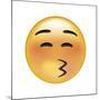 Emoji Squint Kiss-Ali Lynne-Mounted Giclee Print