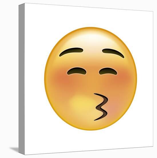 Emoji Squint Kiss-Ali Lynne-Stretched Canvas