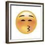 Emoji Squint Kiss-Ali Lynne-Framed Giclee Print