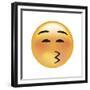 Emoji Squint Kiss-Ali Lynne-Framed Giclee Print