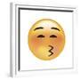 Emoji Squint Kiss-Ali Lynne-Framed Giclee Print