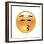 Emoji Squint Kiss-Ali Lynne-Framed Giclee Print