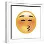 Emoji Squint Kiss-Ali Lynne-Framed Giclee Print