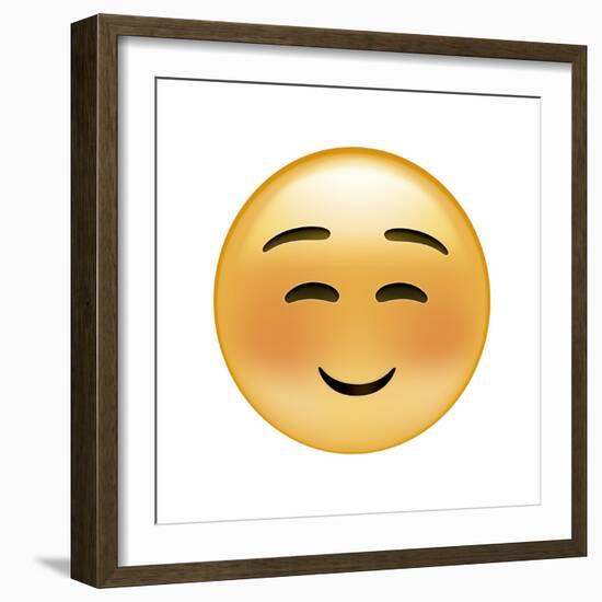 Emoji Squint Small Smile-Ali Lynne-Framed Giclee Print