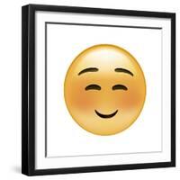 Emoji Squint Small Smile-Ali Lynne-Framed Giclee Print