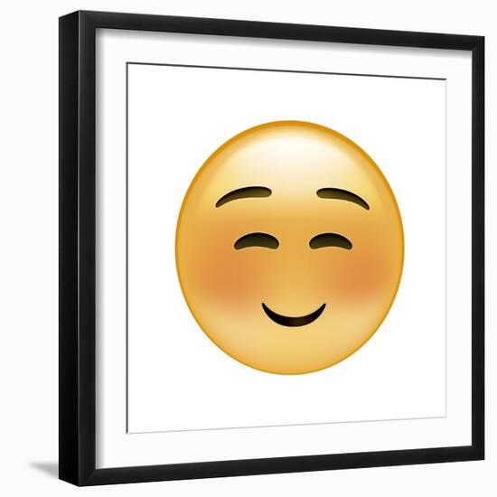 Emoji Squint Small Smile-Ali Lynne-Framed Giclee Print