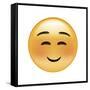 Emoji Squint Small Smile-Ali Lynne-Framed Stretched Canvas