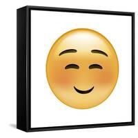 Emoji Squint Small Smile-Ali Lynne-Framed Stretched Canvas