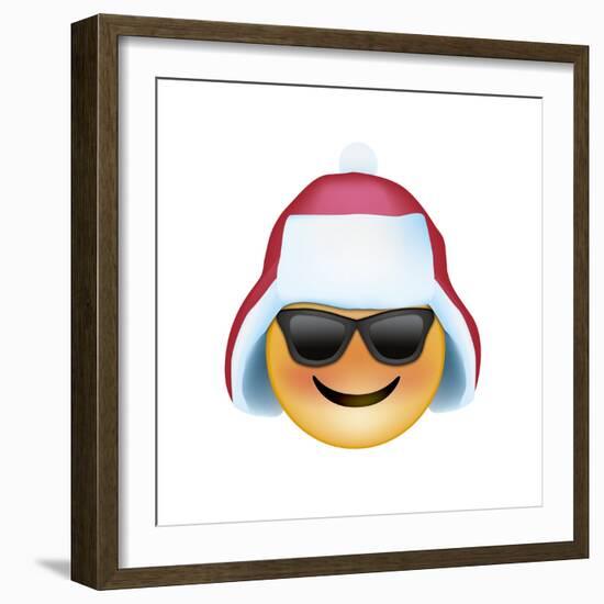 Emoji Sun Glasses Trapper hat-Ali Lynne-Framed Giclee Print