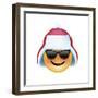 Emoji Sun Glasses Trapper hat-Ali Lynne-Framed Giclee Print