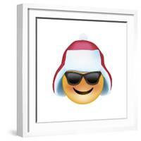 Emoji Sun Glasses Trapper hat-Ali Lynne-Framed Giclee Print