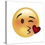 Emoji Wink Heart Kiss-Ali Lynne-Stretched Canvas