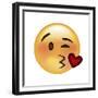 Emoji Wink Heart Kiss-Ali Lynne-Framed Giclee Print