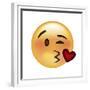 Emoji Wink Heart Kiss-Ali Lynne-Framed Giclee Print