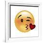 Emoji Wink Heart Kiss-Ali Lynne-Framed Giclee Print