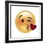 Emoji Wink Heart Kiss-Ali Lynne-Framed Giclee Print