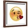 Emoji Wink Heart Kiss-Ali Lynne-Framed Giclee Print